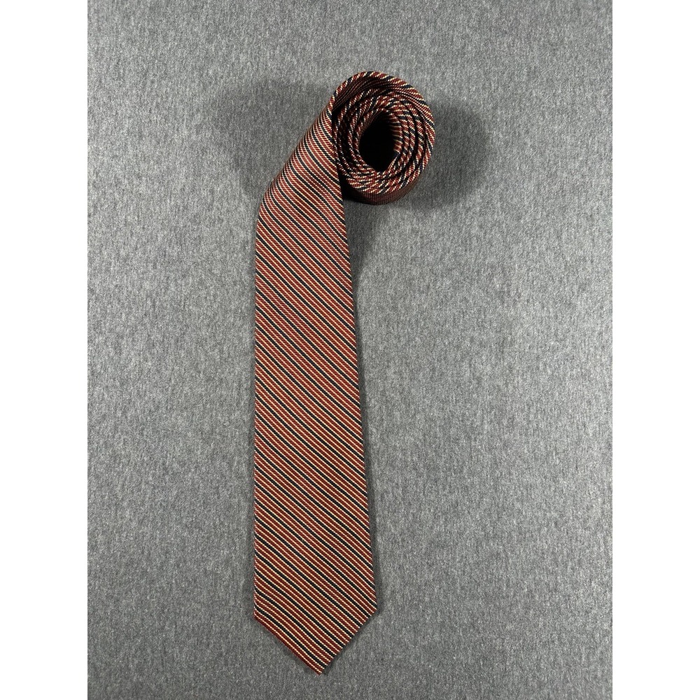 Brooks Brothers Makers Silk Repp Stripe Tie‎ Red Navy Gold